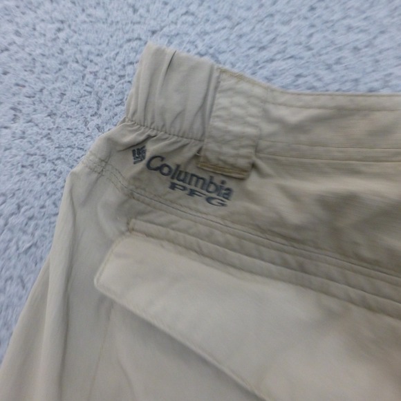 Columbia PFG Pants Mens 40x32 Convertible Hiking Zip Off Khaki Fishing Outdoor - Picture 4 of 14